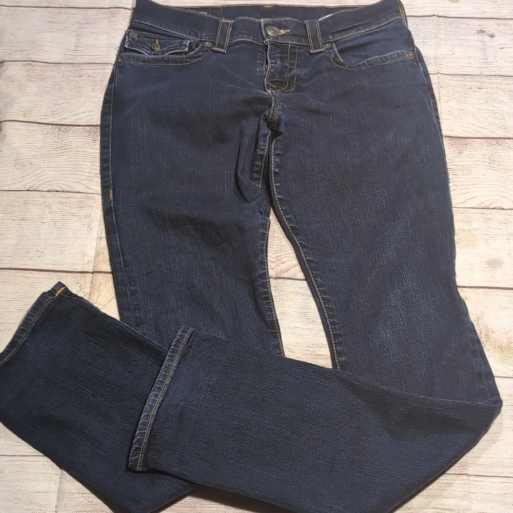 True Religion Men's Ricky relaxed straight flap pockets size 29 jeans